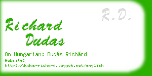 richard dudas business card